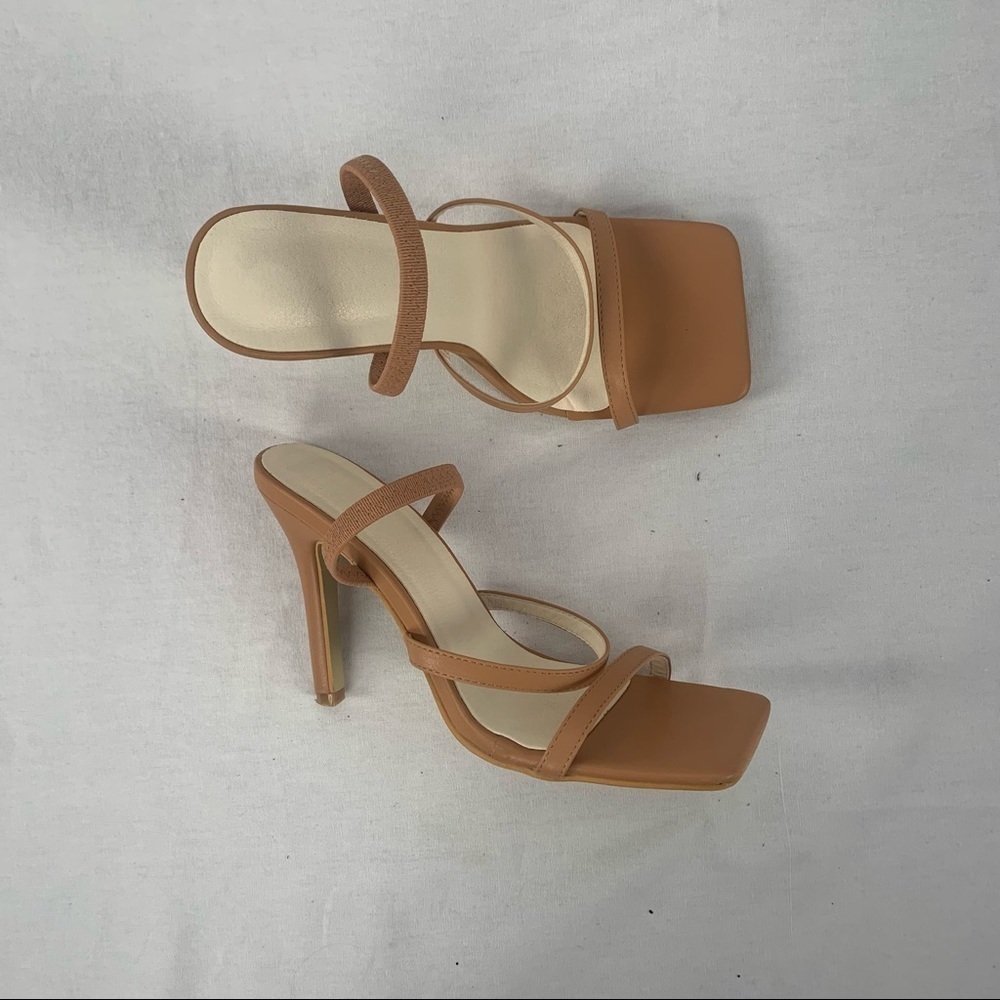 No Brand Square Toe Mule Sandal in Brown Size‎ 7 or 38